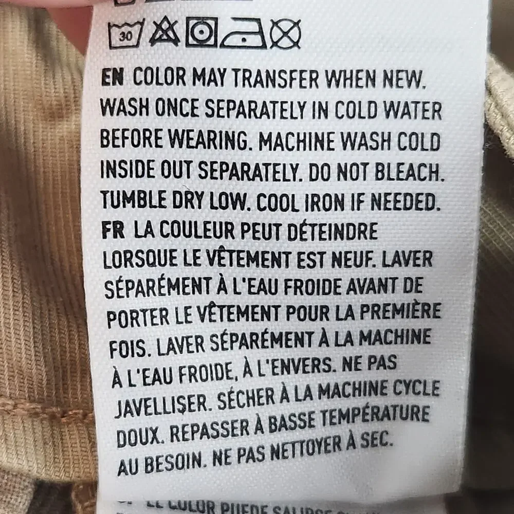 NWT American Eagle Flex Tan Khaki Lived in Raw Hem Distressed Shorts Men's 28
